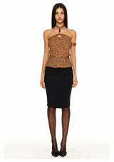 Leopard Halter Top