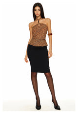 Leopard Halter Top