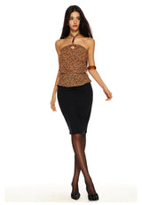 Leopard Halter Top
