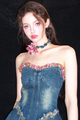 Floral Denim Dress