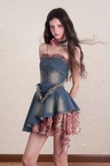 Floral Denim Dress