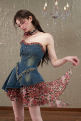 Floral Denim Dress