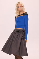 Low-Waist Pleated Skirt