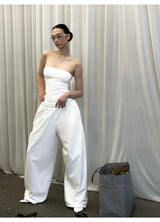 White Bandeau / Sweatpants