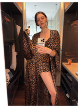 Leopard Satin Pajama-Three Piece