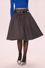 Low-Waist Pleated Skirt