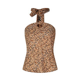 Leopard Halter Top