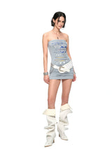Ripped Logo Tube Dress