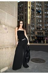 Tailored Drag Wide-Leg Pants