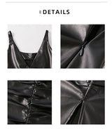 Ruched Leather Dress