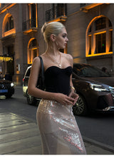 Streamer Champagne Sequin Skirt