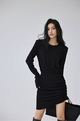 Black Pleated Dress