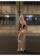 Streamer Champagne Sequin Skirt