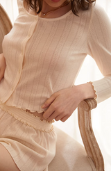 Striped Knit Pajama Set - Long / Short