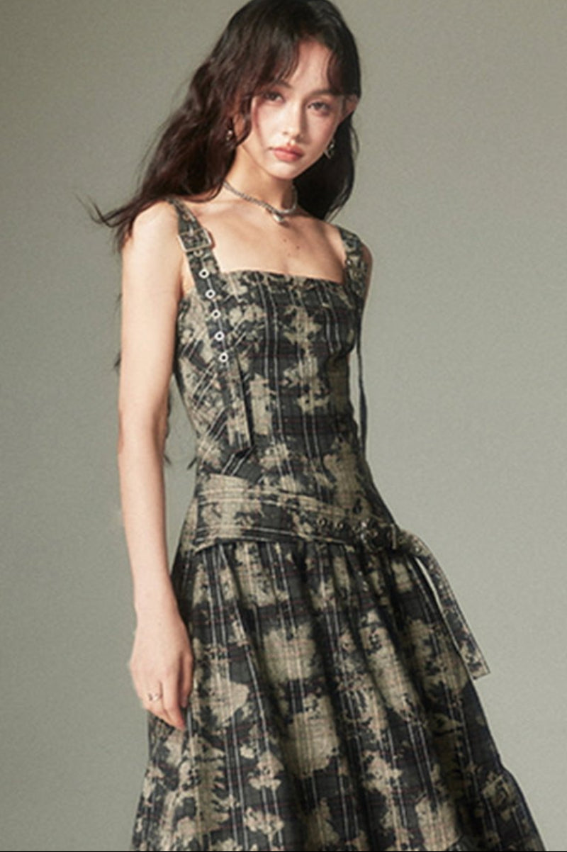 Check Maxi Dress