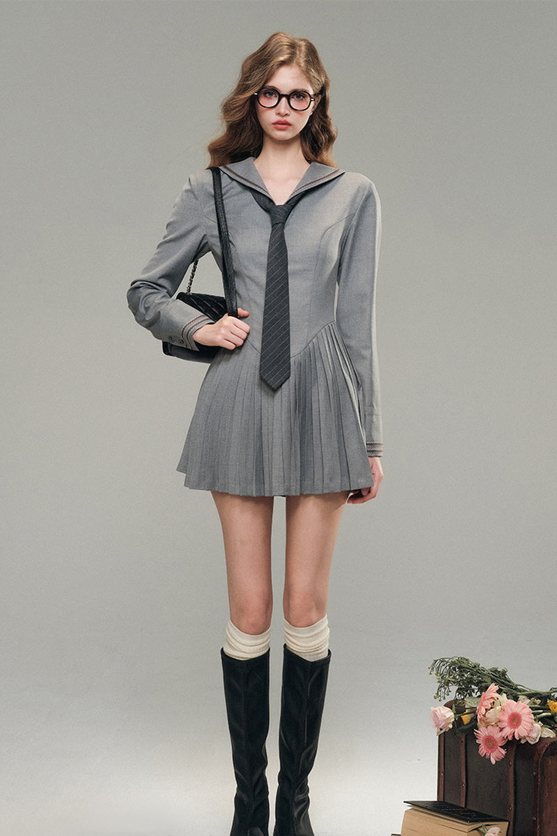 College Style Dress / Tie