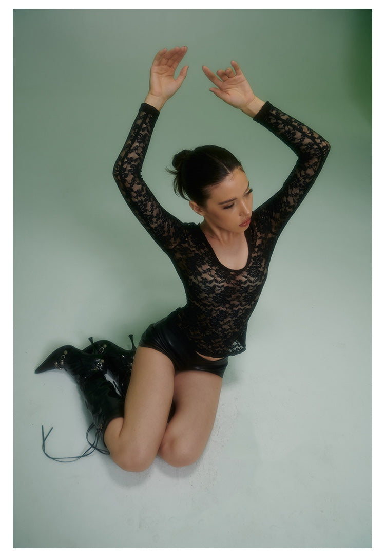 Lace Sheer Top