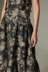 Check Maxi Dress