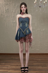 Floral Denim Dress