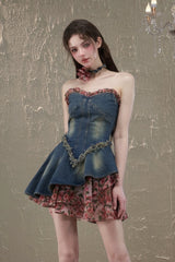 Floral Denim Dress