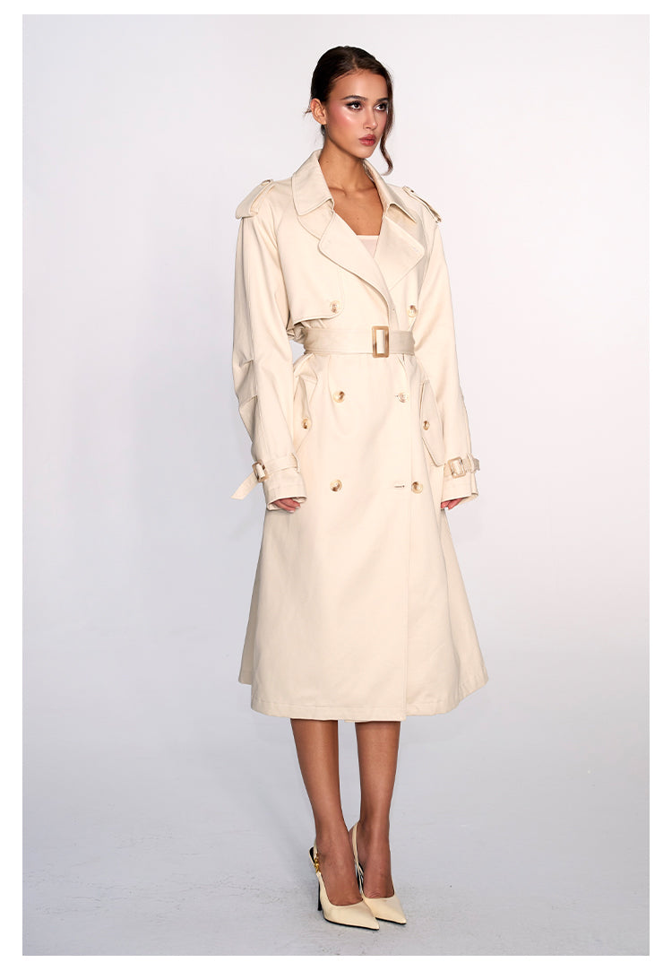 Cinched Trench Coat