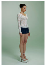 Lace Sheer Top
