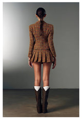 Plaid Tweed Jacket / Skirt