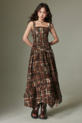 Check Maxi Dress