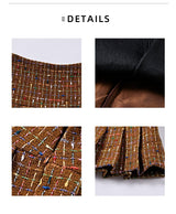 Plaid Tweed Jacket / Skirt