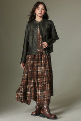 Check Maxi Dress
