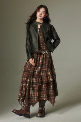 Check Maxi Dress