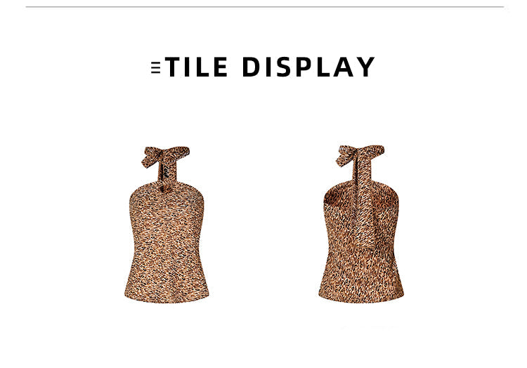 Leopard Halter Top
