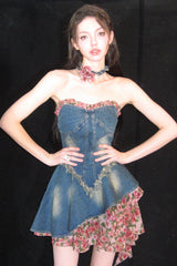 Floral Denim Dress