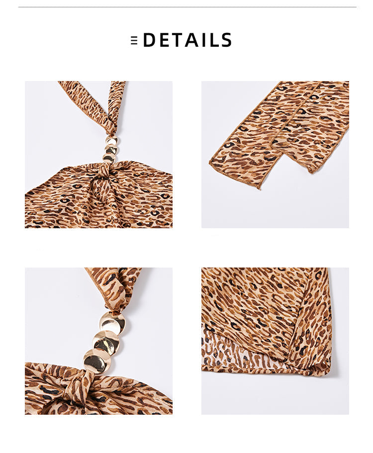 Leopard Halter Top