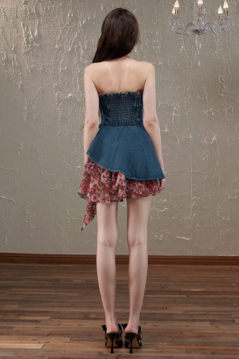 Floral Denim Dress