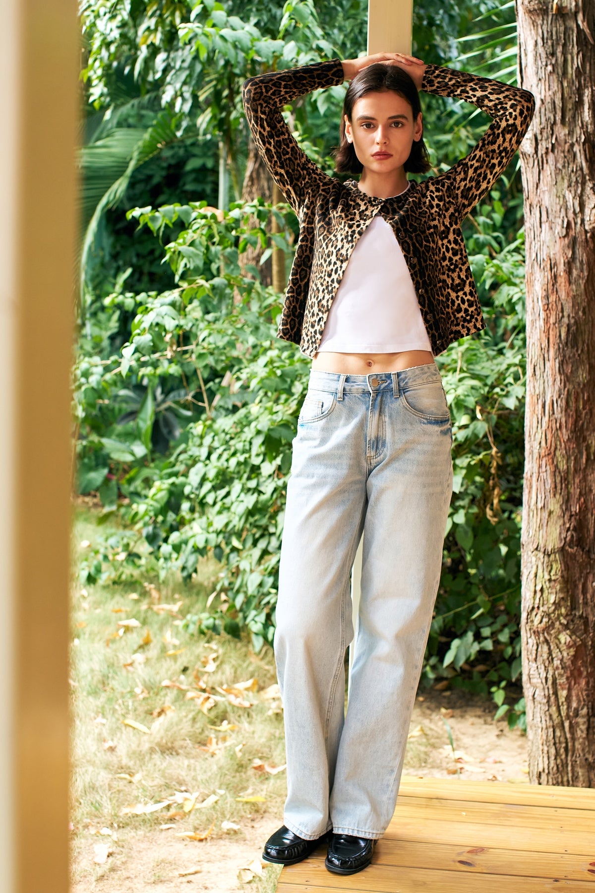 Leopard Brushed Top / Cardigan