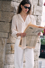 Embroidered Bloom Loose Blouse