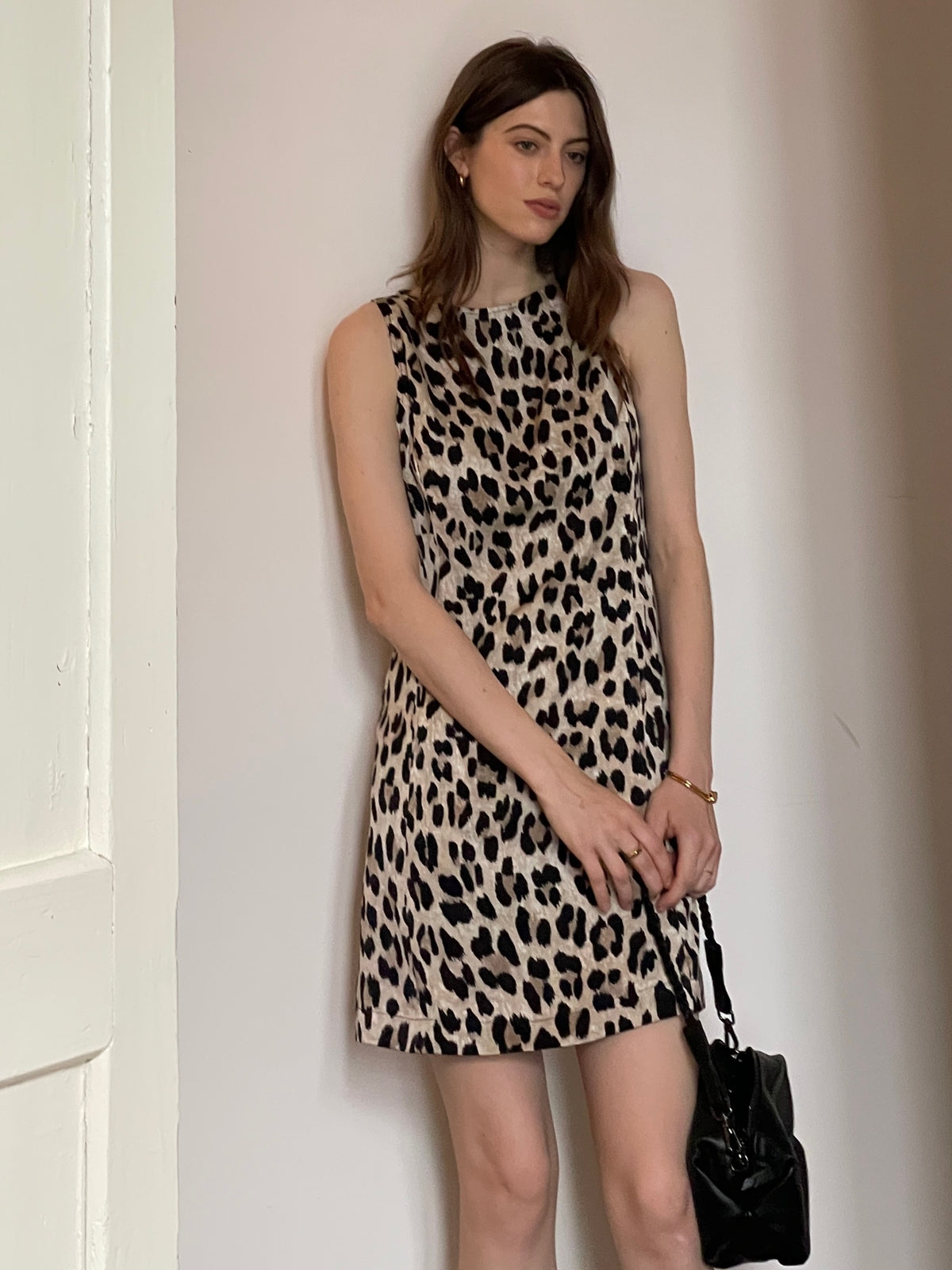 Silky Leopard Sleeveless Dress - Short & Long