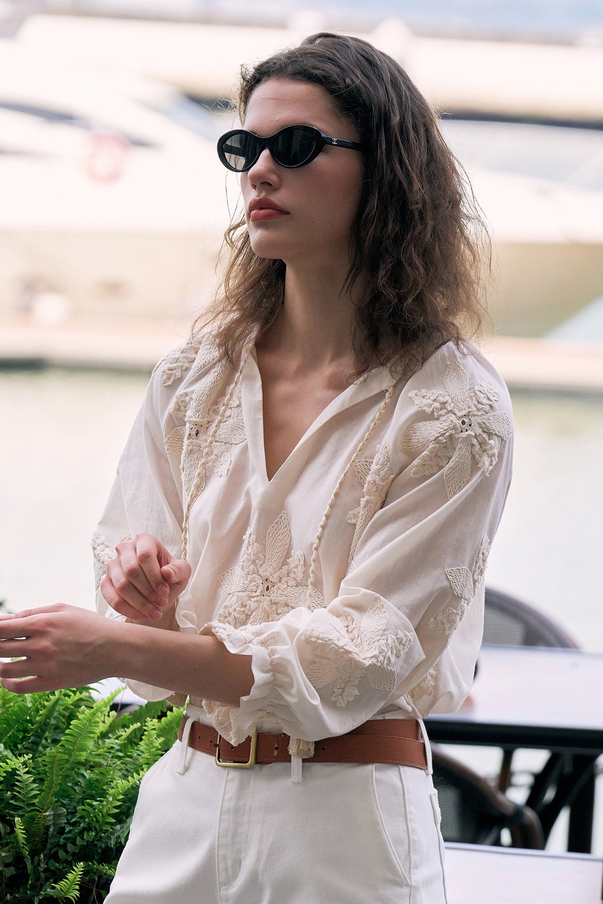 Embroidered Bloom Loose Blouse