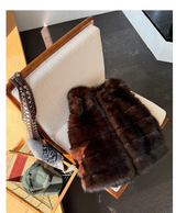 Faux Fur Short Vest - Espresso