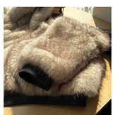 Reversible Fur Hooded - Oatmeal