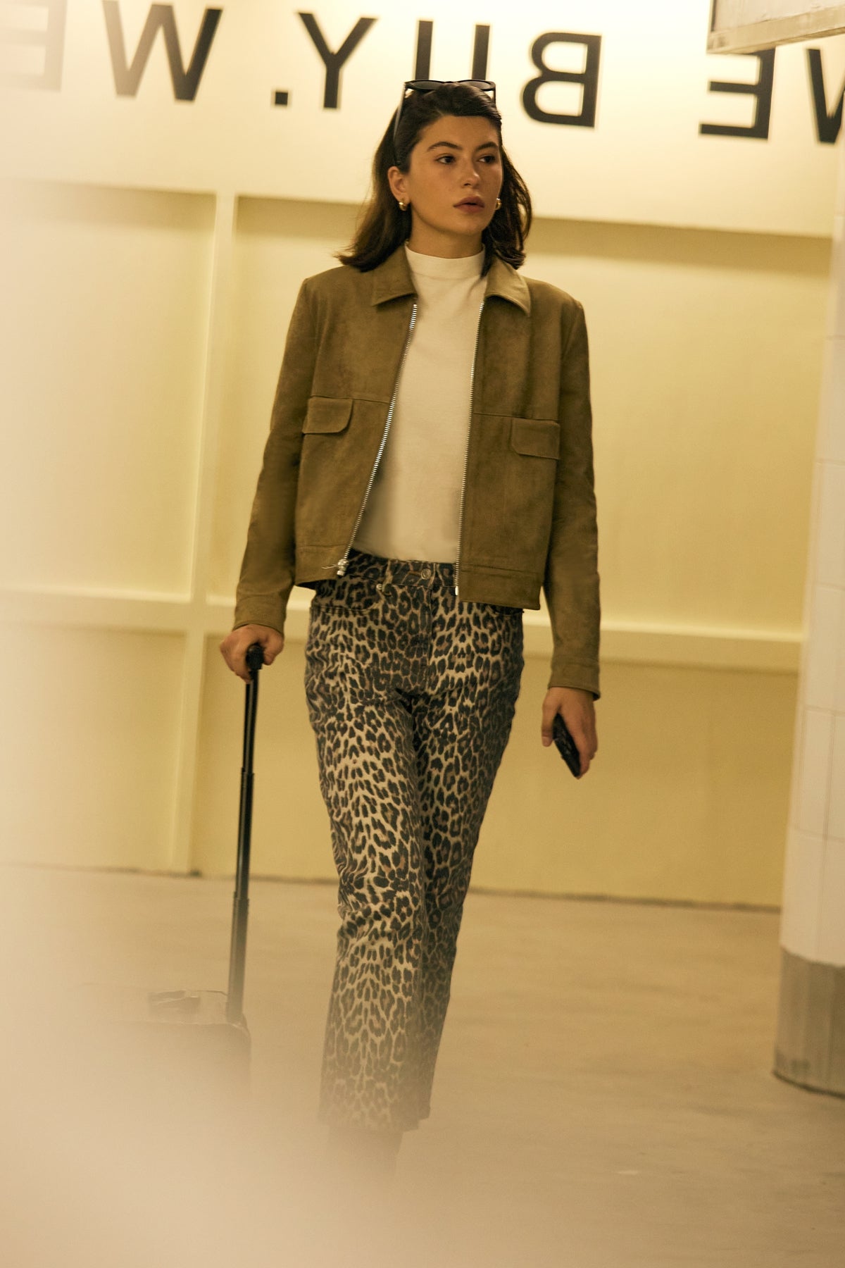 Leopard High-Waisted Crop Pants