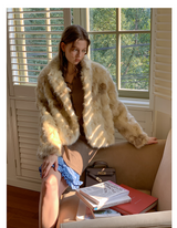 Curly Lapel Fur Jacket