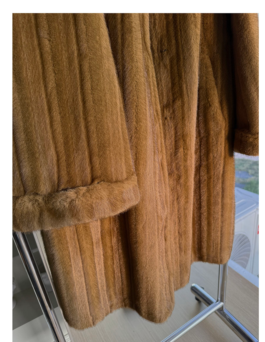 Caramel Silky Fur Coat