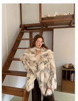 Faux Snow Lynx Coat