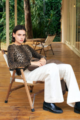 Leopard Brushed Top / Cardigan