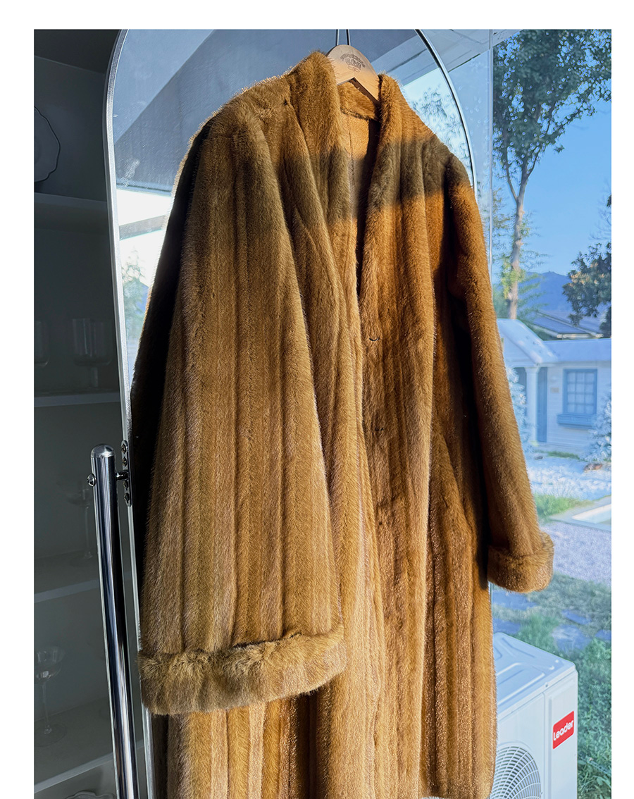 Caramel Silky Fur Coat