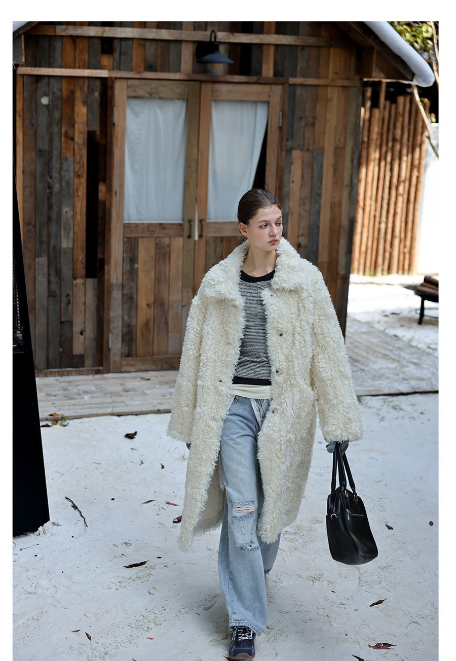 Ivory Plush Fur Coat