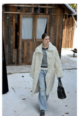 Ivory Plush Fur Coat