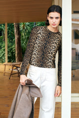 Leopard Brushed Top / Cardigan